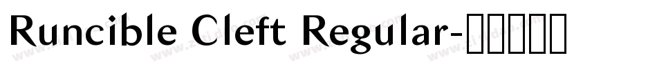 Runcible Cleft Regular字体转换